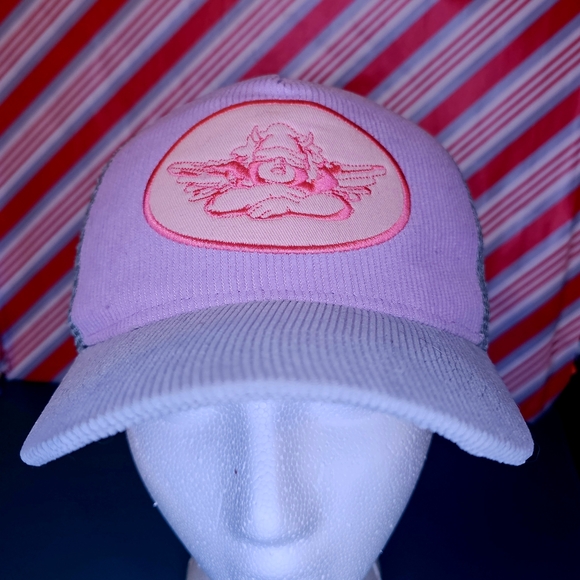 Boys Lie Pink Corduroy Snapback Trucker Hat Cherub Angel - Picture 4 of 9